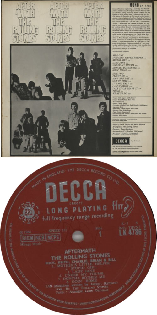 ROLLING STONES☆Aftermath UK Open Decca S
